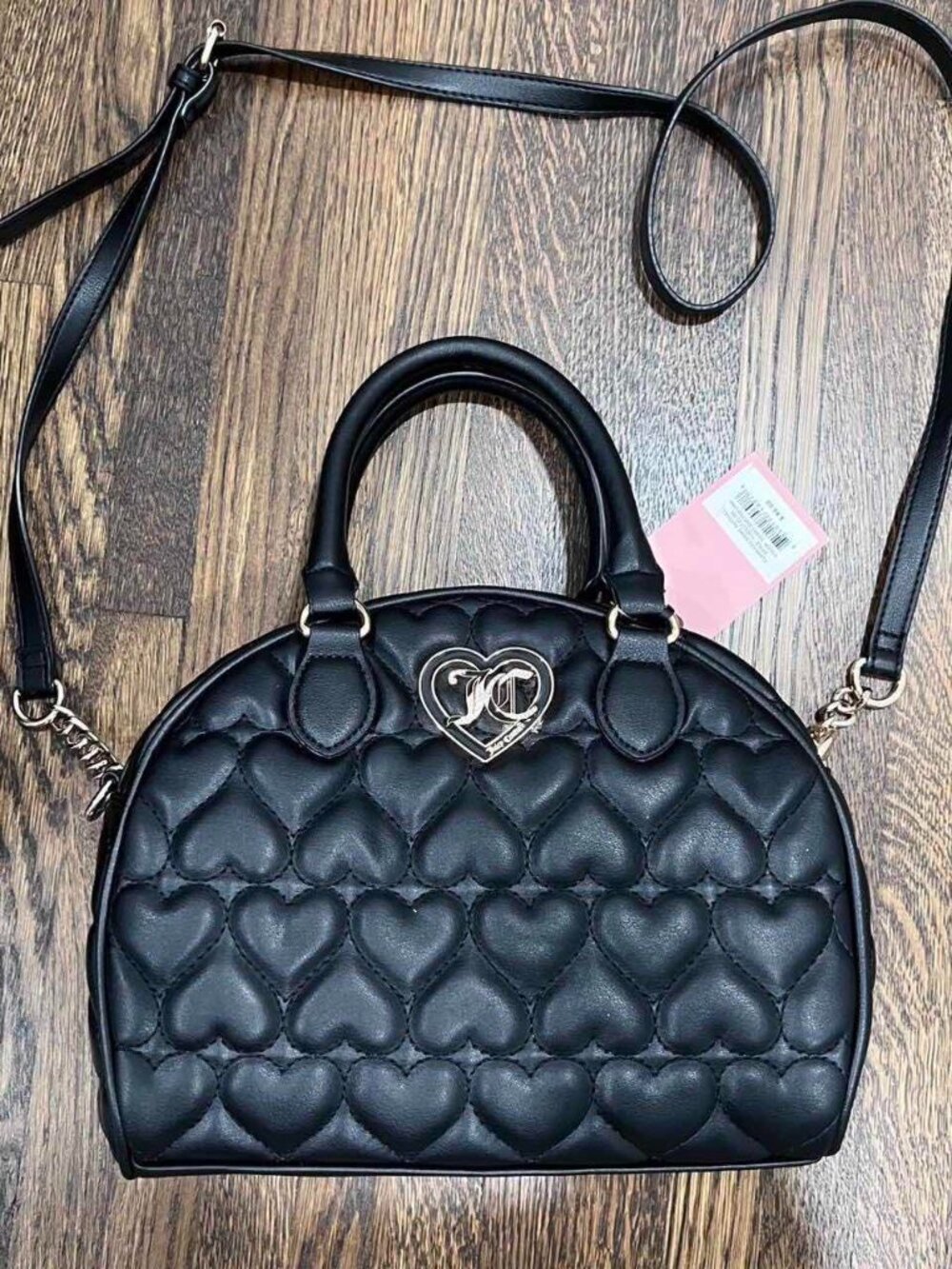 juicy couture flawless dome satchel heart quilted y2k NWT